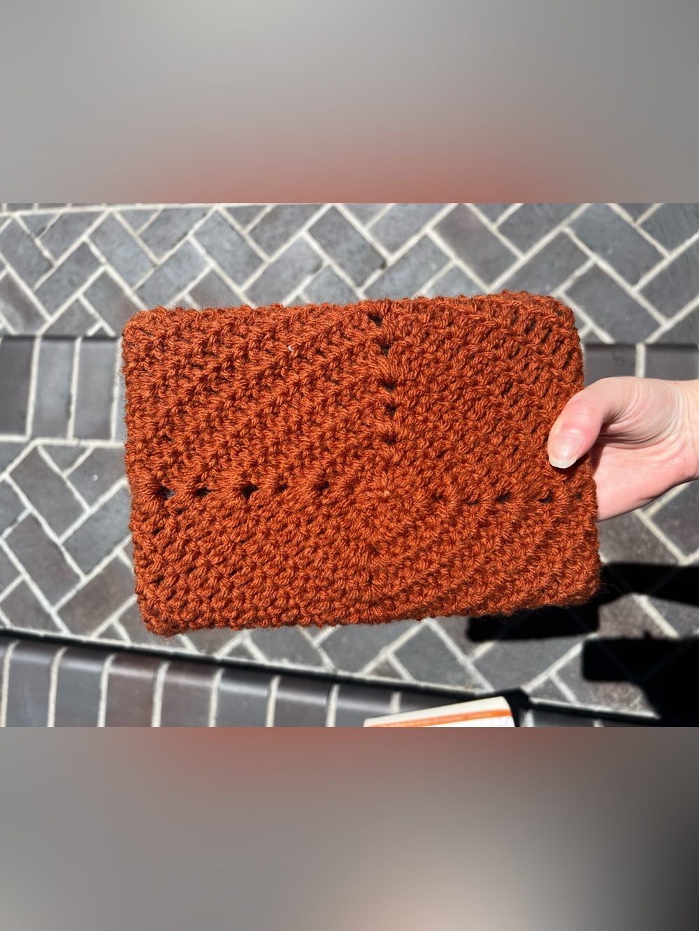 Hand Crocheted Custom Book Cover Book Sleeve for Traveling and Storage - Picture 9 of 16